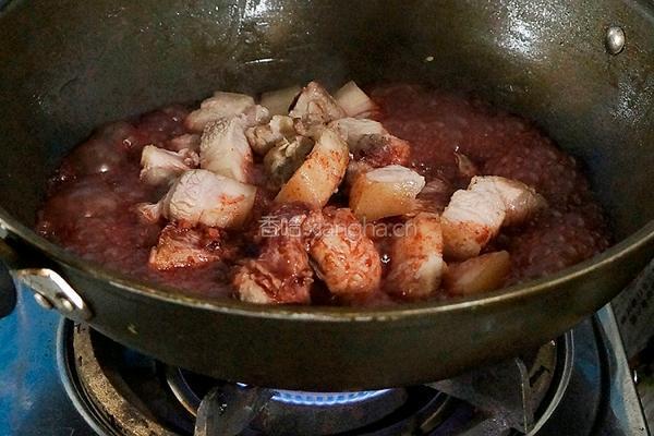 兰花豆干烧肉的做法图解5