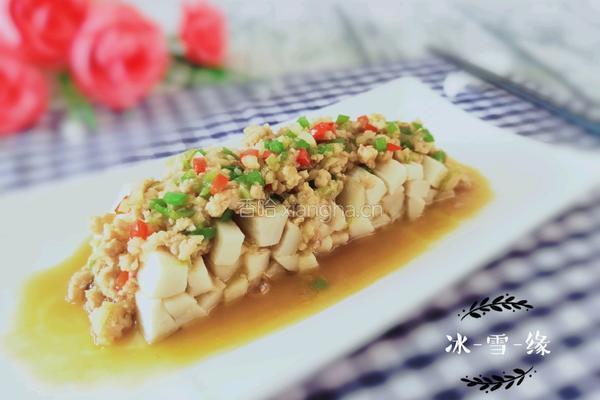 肉末蒸杏鲍菇的做法图解1