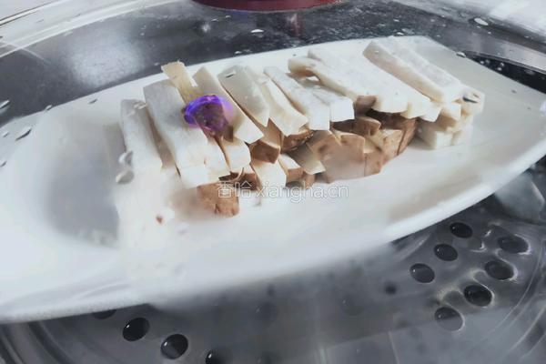 午餐肉蒸杏鲍菇的做法图解4