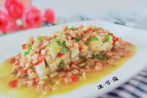 午餐肉蒸杏鲍菇的做法图解8