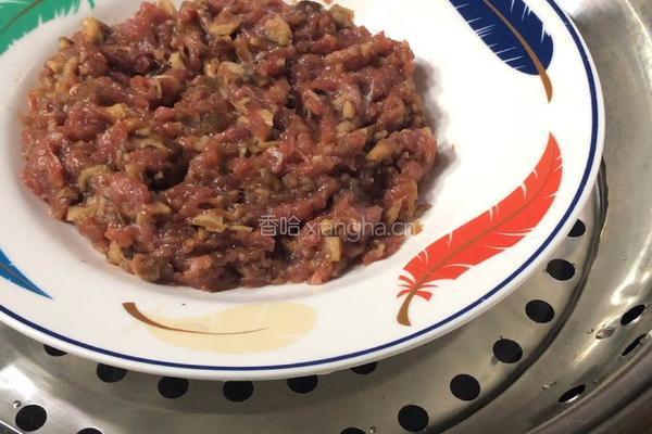 香菇蒸肉饼的做法图解4