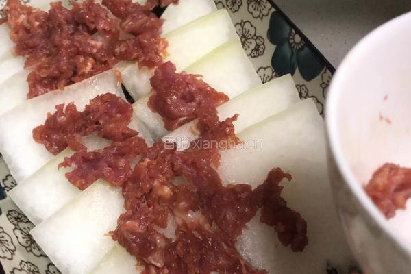 肉末蒸冬瓜的做法图解2
