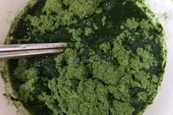 咸蛋黄肉松青团(少油少糖)的做法图解2