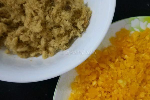咸蛋黄肉松青团(少油少糖)的做法图解5