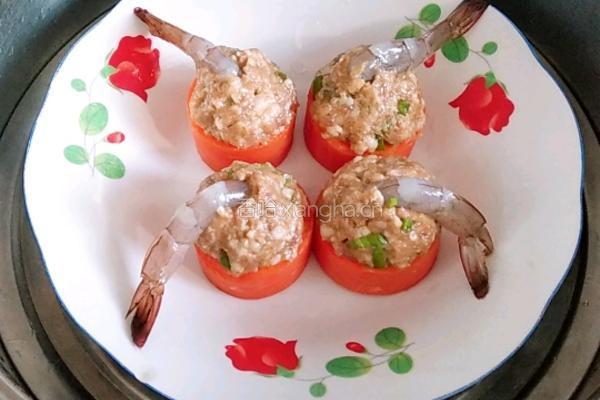 胡萝卜酿鲜虾肉丸的做法图解6