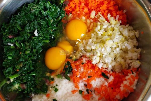 菠菜胡萝卜山药饼的做法图解3