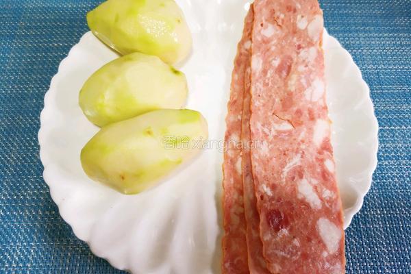 培根蒸土豆片的做法图解2