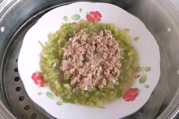 肉沫蒸芹菜的做法图解10