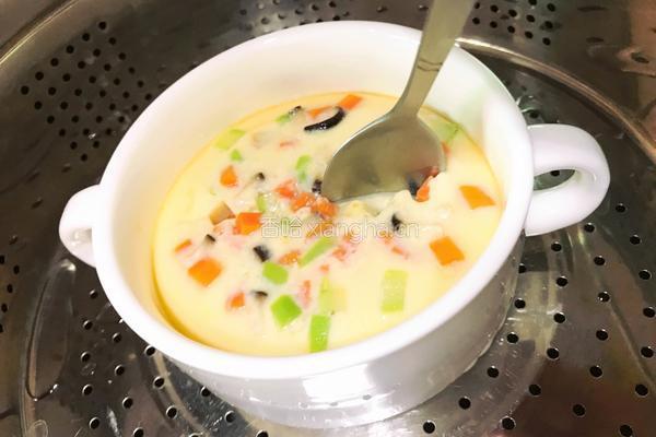 彩蔬蒸鸡蛋的做法图解7