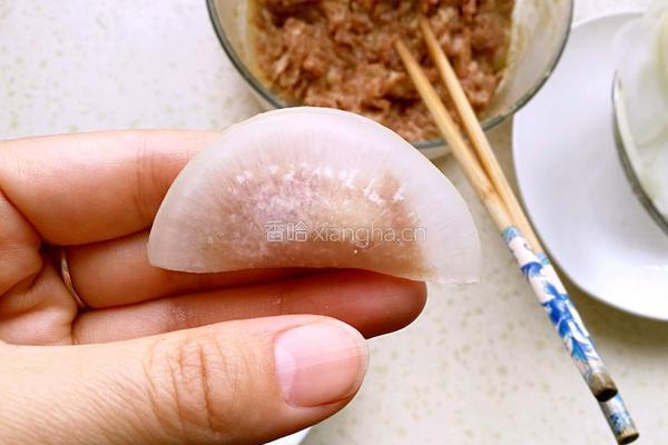 白萝卜夹肉馅的做法图解6