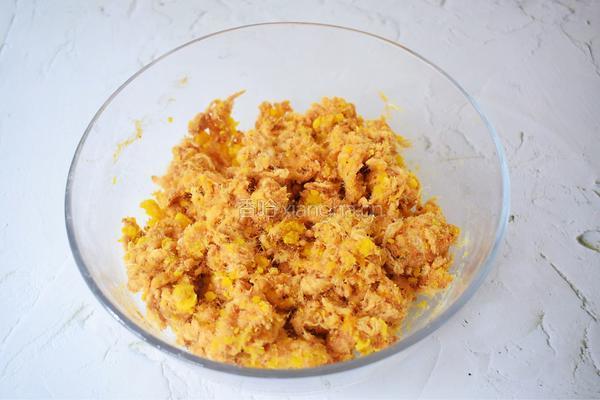网红肉松青团的做法图解6