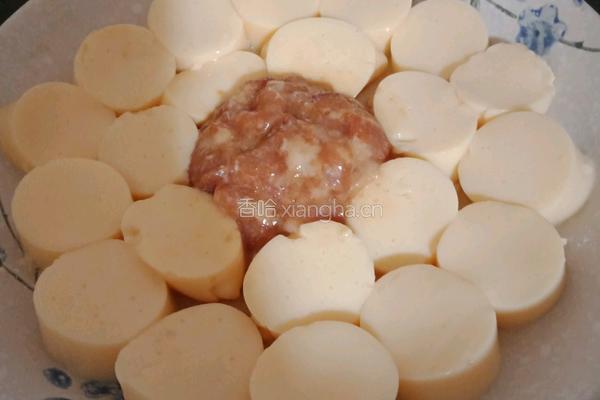＃蒸菜＃日本豆腐蒸肉的做法图解6