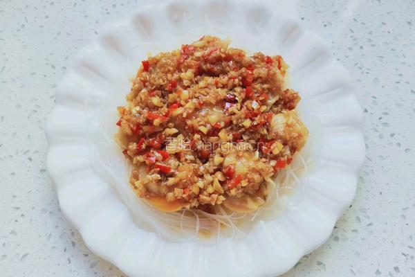 蒜蓉粉丝蒸扇贝肉的做法图解6
