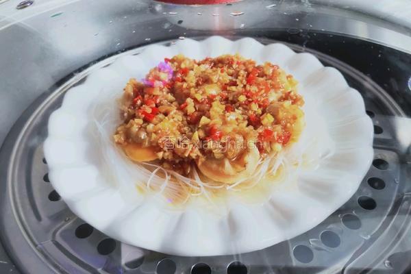 蒜蓉粉丝蒸扇贝肉的做法图解7