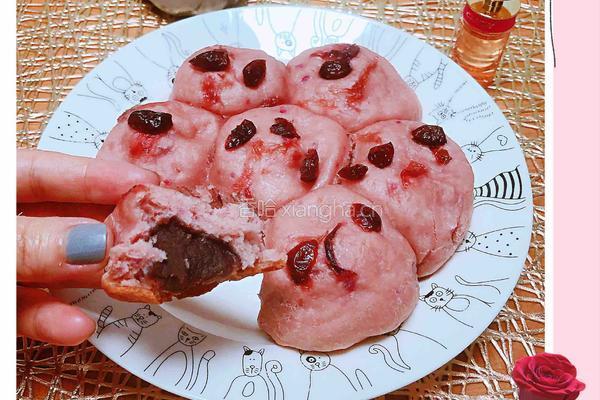 玫瑰花酿紫薯豆包（高压锅版）的做法图解15