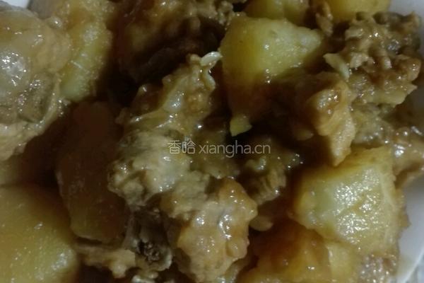 土豆炖排骨的做法图解3