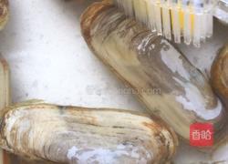 雪汁蒸蛏子的做法图解4