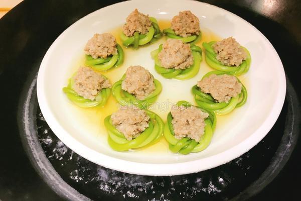 蒜苔酿肉的做法图解11