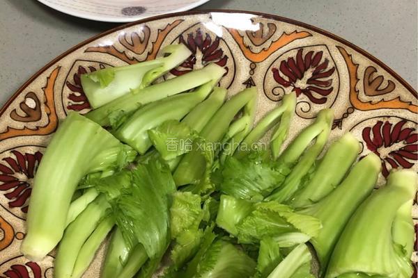 榄菜肉松蒸芥菜胆的做法图解1