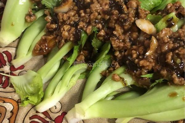榄菜肉松蒸芥菜胆的做法图解8