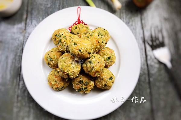 五彩豆腐球的做法图解14