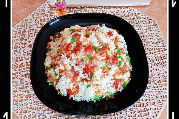 腊肠蔬菜炒饭的做法图解7