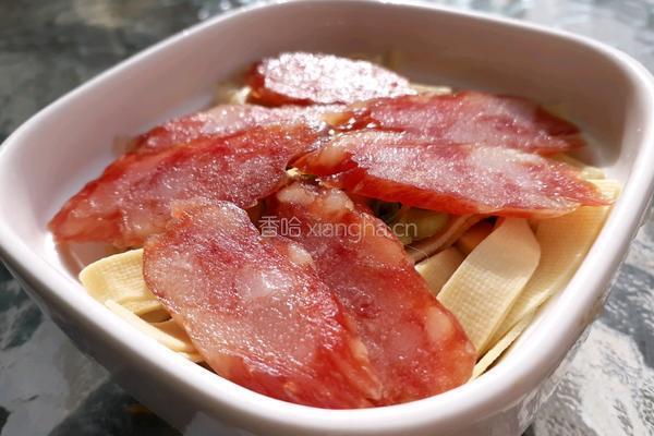 腊肠蒸豆皮的做法图解6