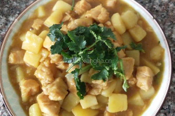 咖喱鸡胸肉炖土豆的做法图解7