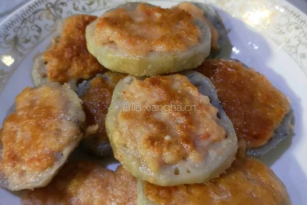 少油版鲜甜虾滑藕饼的做法图解14