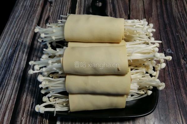 金针菇豆腐卷的做法图解9
