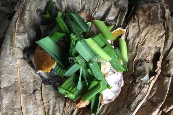 荷叶蒸腊鱼的做法图解8
