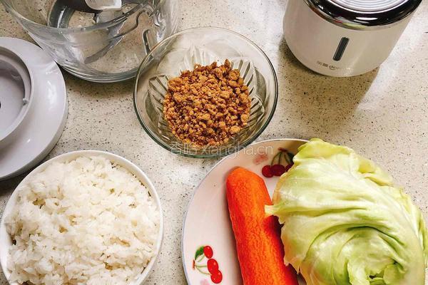 蔬菜肉松饭团的做法图解1