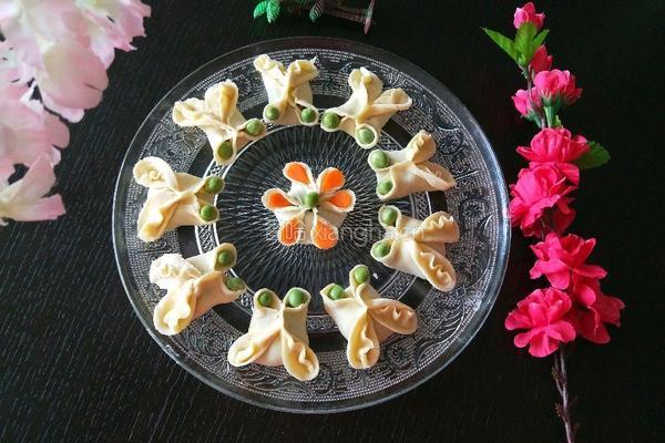 新文美食 蝴蝶蒸饺的做法图解13