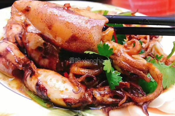 油焖小鱿鱼的做法图解4