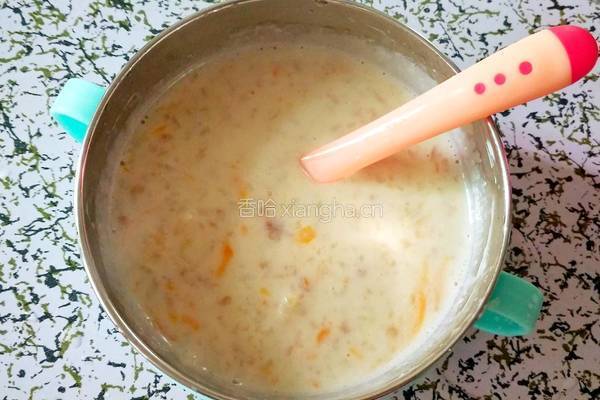 婴儿辅食之红枣红萝卜奶粉粥的做法图解8