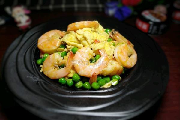 鲜虾滑蛋炒豌豆的做法图解15