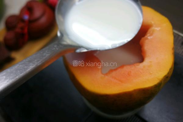 木瓜椰奶冻的做法图解5