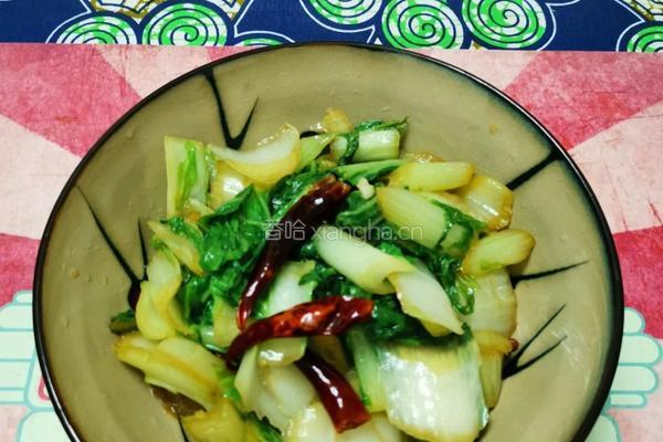 十分钟速食之炝炒小白菜的做法图解4