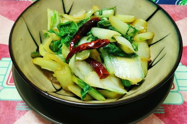十分钟速食之炝炒小白菜的做法图解6