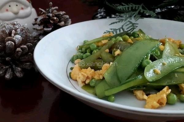 豌豆炒鸡蛋的做法图解8