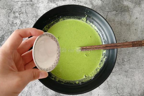菠菜鸡蛋饼的做法图解6