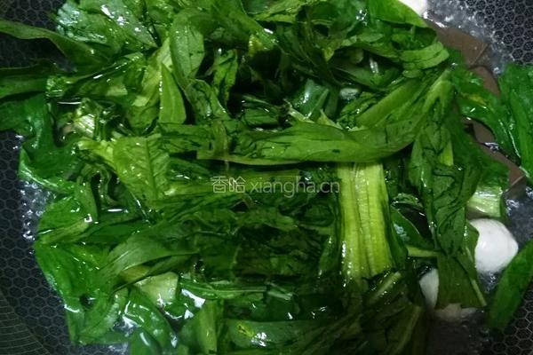 青菜肉丸牛血汤的做法图解3