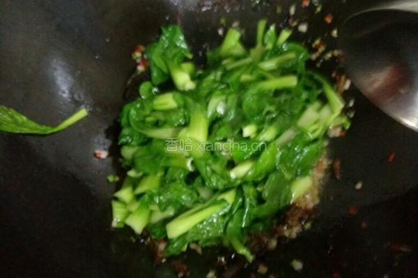 豆豉鲮鱼炒青菜的做法图解5