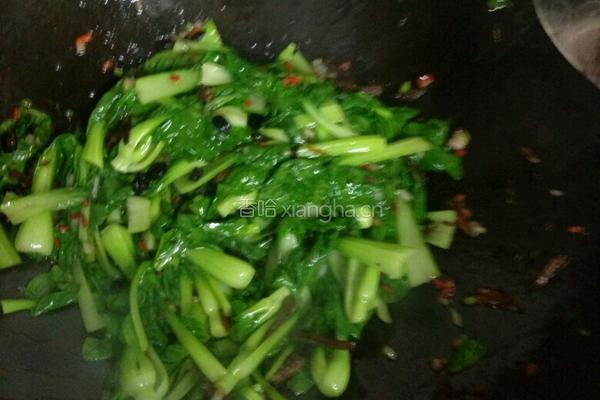 豆豉鲮鱼炒青菜的做法图解7