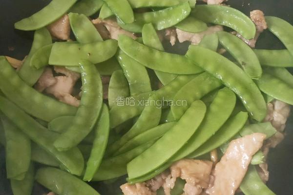 荷兰豆炒瘦肉的做法图解4