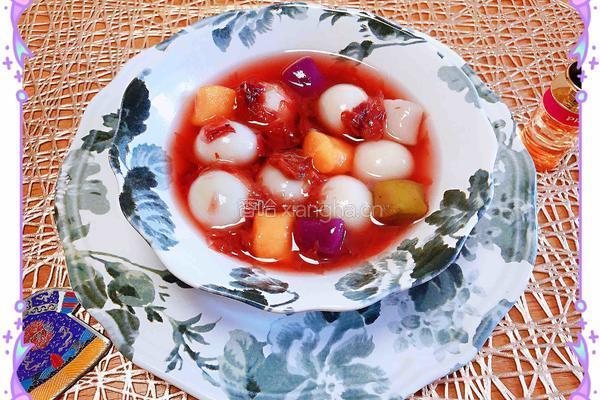玫瑰花酿汤圆芋圆的做法图解8