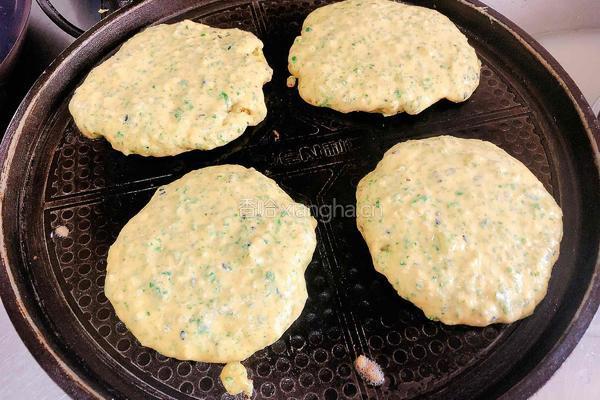 野生荠菜杂粮饼的做法图解6