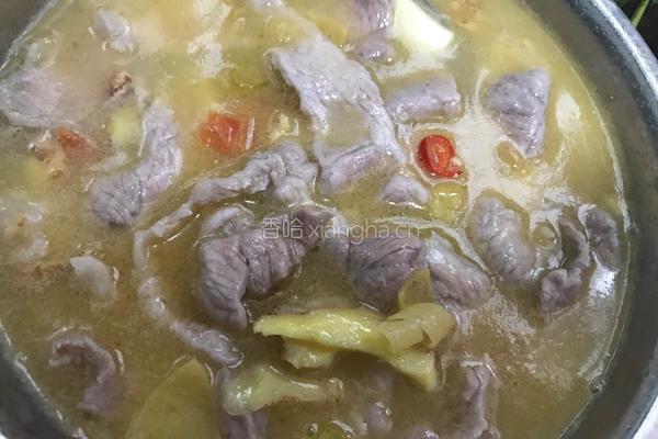 酸汤肉片的做法图解3