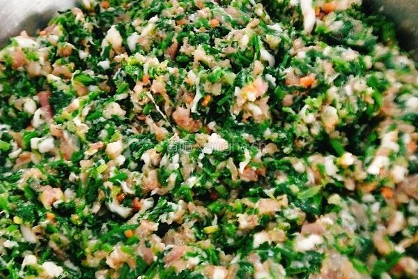 荠菜(野菜）饺子的做法图解5