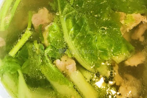 你没吃过的小白菜肉片汤的做法图解6